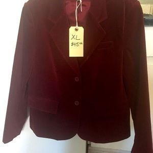 Ladies jacket from Lady Hathaway Design Studio. Size XL. Wine red/burgundy color